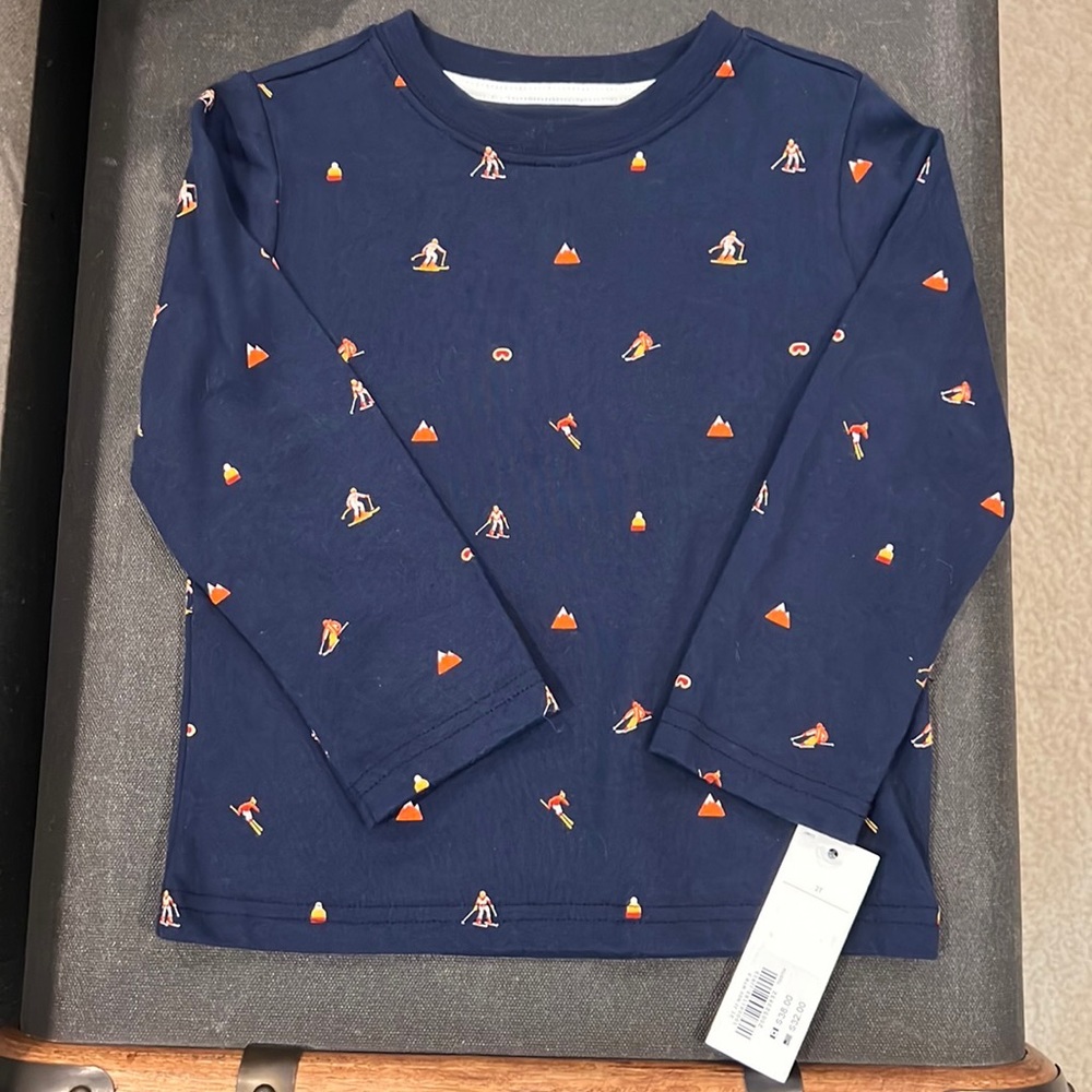 NEW Janie and Jack navy long sleeve shirt